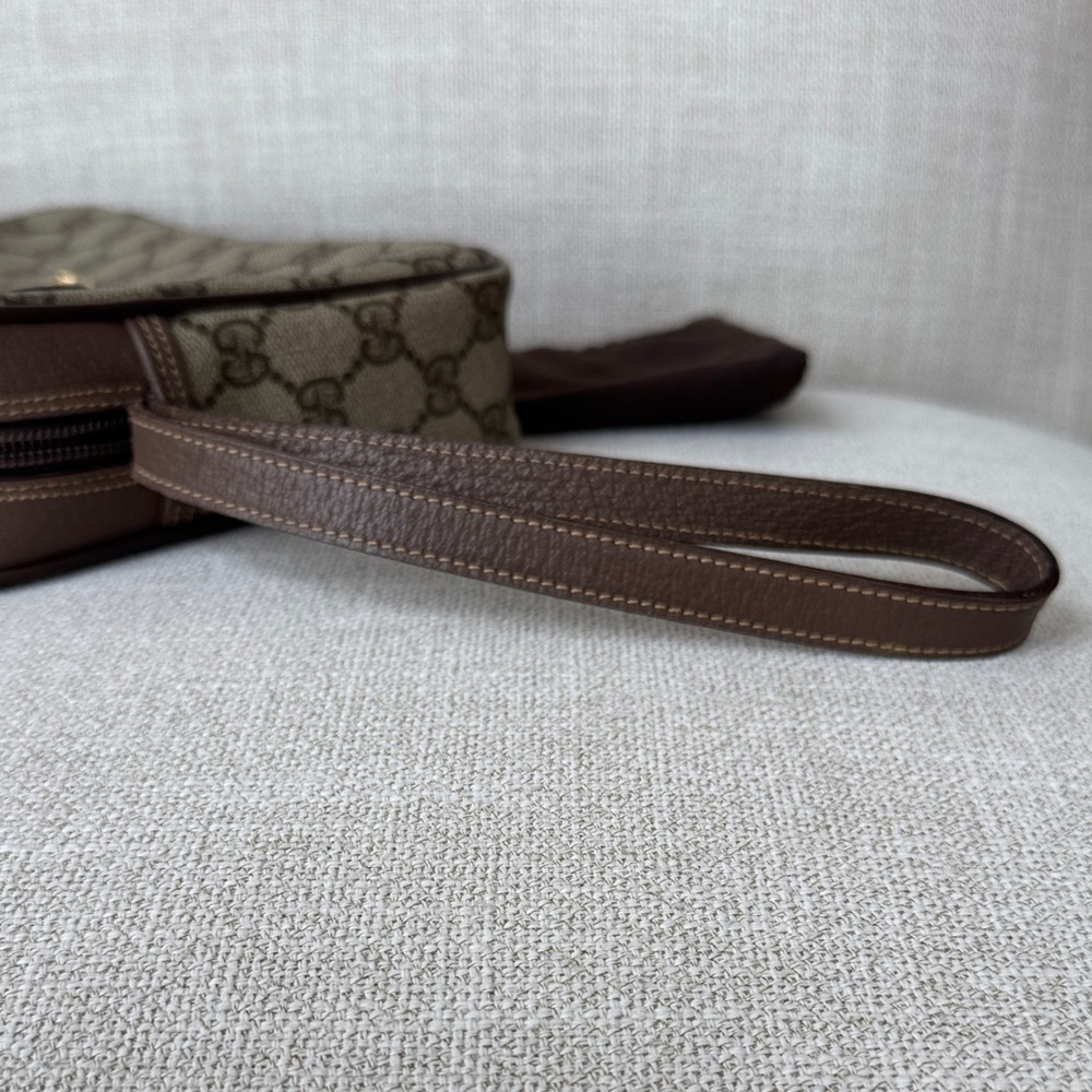 Gucci Brown coated canvas vintage wristlet clutch - Picture 9 of 17